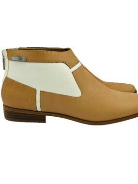 Calvin Klein Shoes Womens Size 10 M Brown White Irena Chelsea Boots Zip Booties